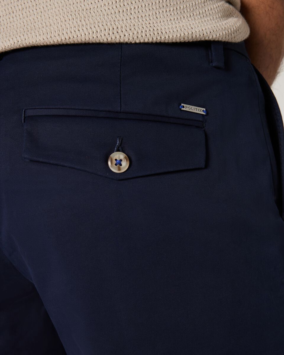 Slim Stretch Cotton Stretch Chino Short, Navy, hi-res